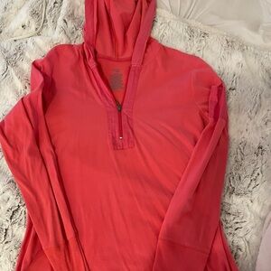 coral workout hoodie dress